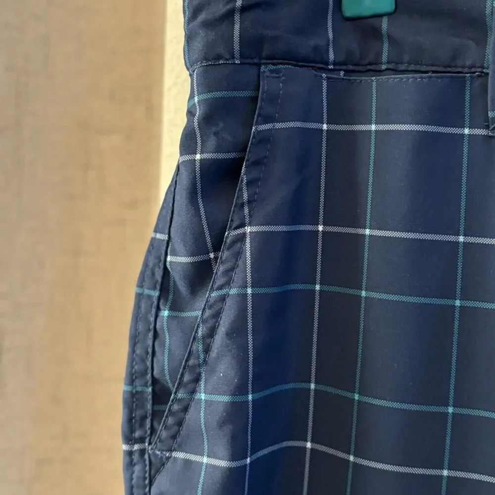 OP OPFLEX 4-Way Stretch Mens Board Shorts Blue and White Plaid Size 36 Button Up - Picture 4 of 5